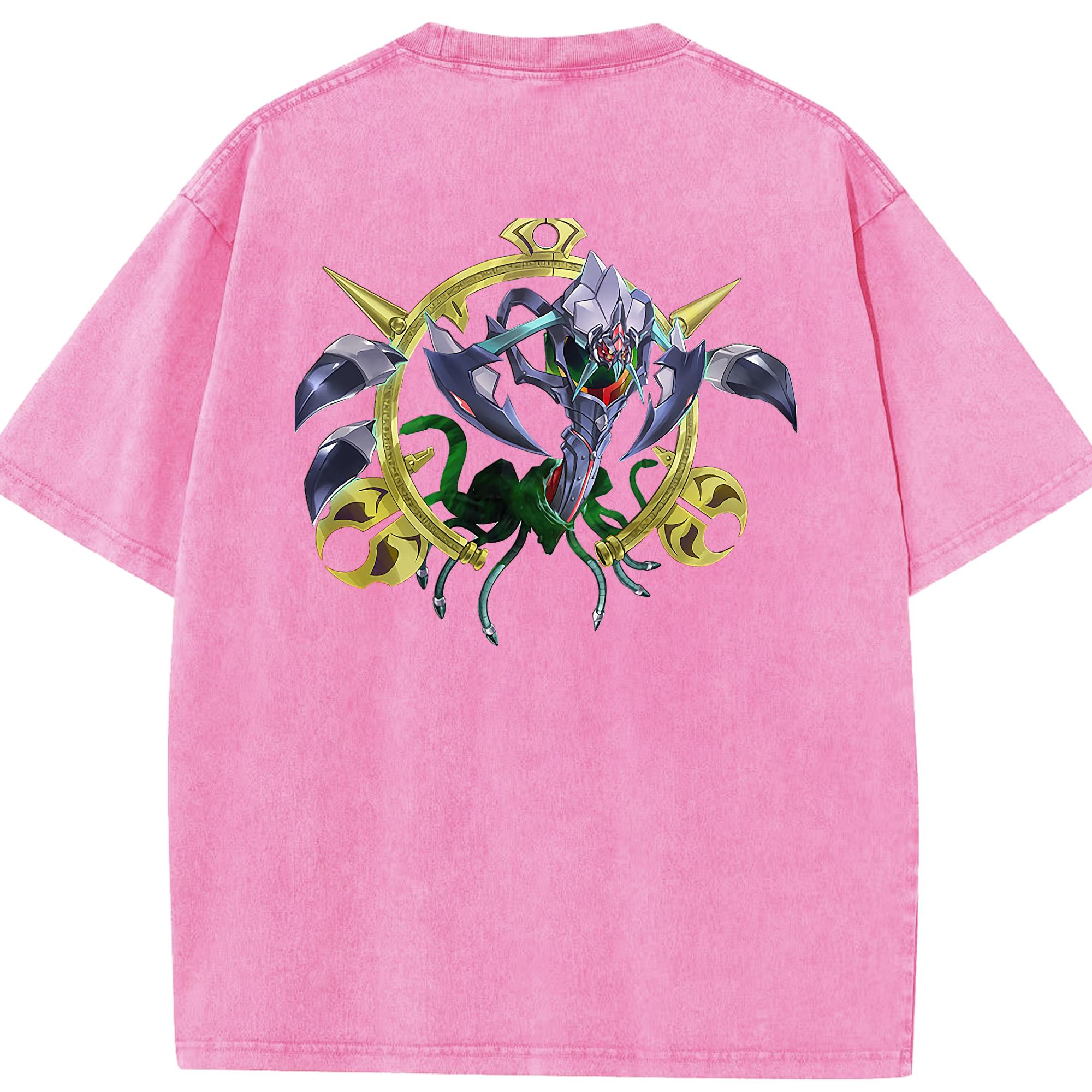 （画像用） 遊☆戯☆王 Yu-Gi-Oh! 綿100% ヴィンテージ風 半袖Tシャツ（背面プリント）